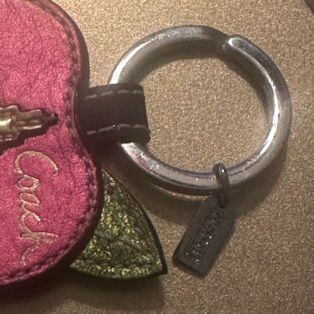 Authentic Coach Vintage Pink Big Apple New York Skyline Keychain! LE - Picture 5 of 8